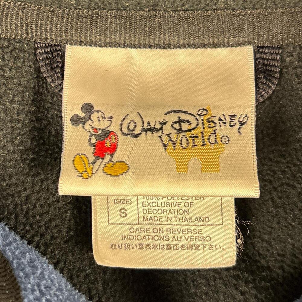 Walt Disney World Mickey Mouse Mens Full Zip Fleece Pull Over Sweat Shirt Size S - Picture 3 of 8